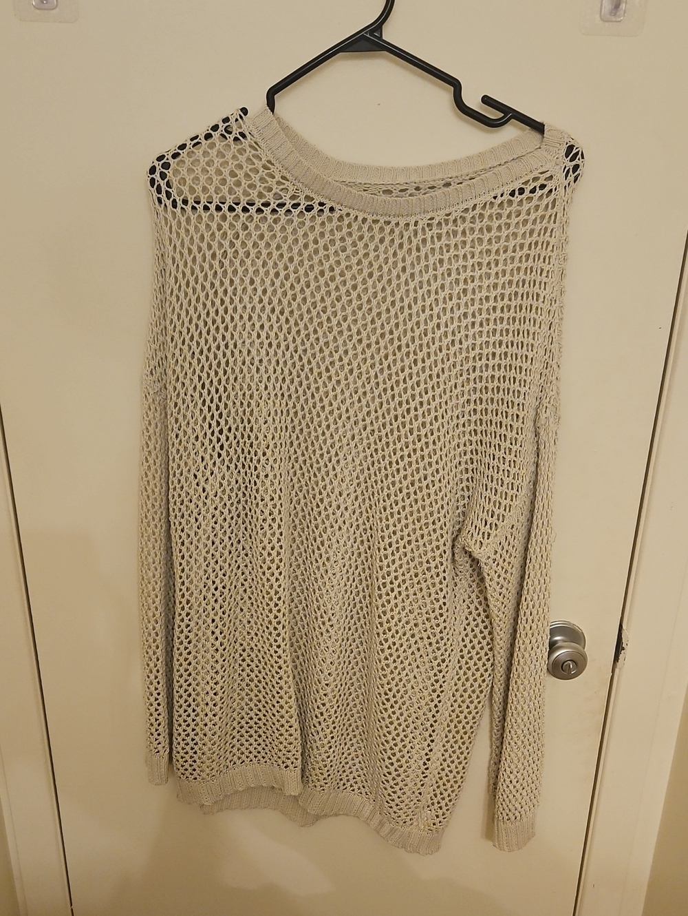 Light Beige Open Knit Sweater - Women